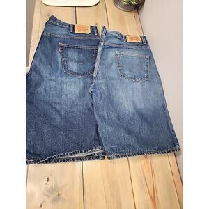 Levis 569 Shorts Loose Straight Men's Denim Blue Shorts Size 42 Lot Of 2